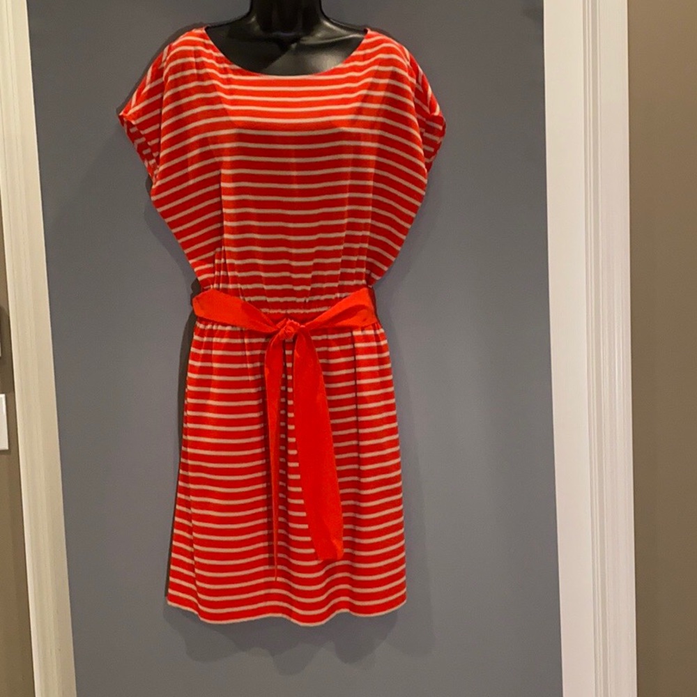 Bright and Airy DKNY Silk Boat-Neck Dress